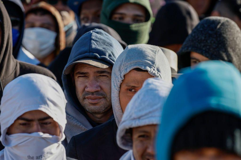 Migrantes en Jacumba, California.