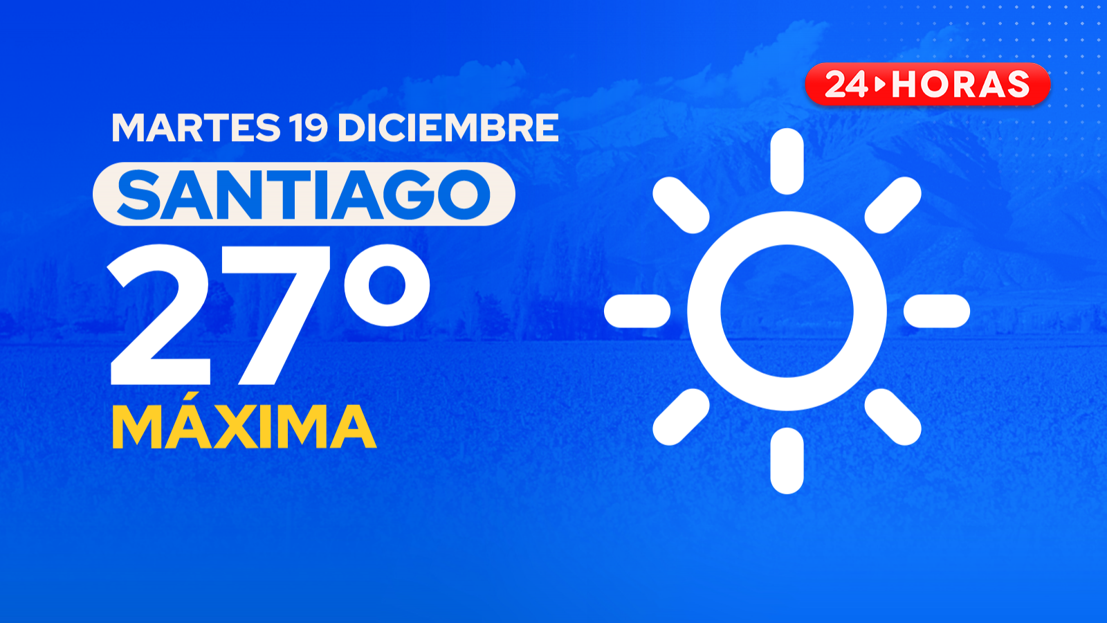 El tiempo en Santiago: martes 19 diciembre 2023