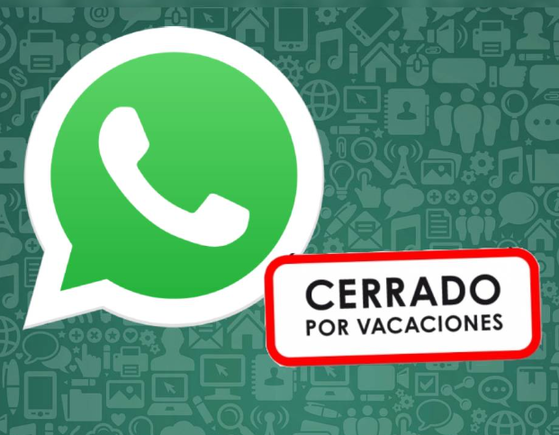 WhatsApp cerrado por vacaciones.