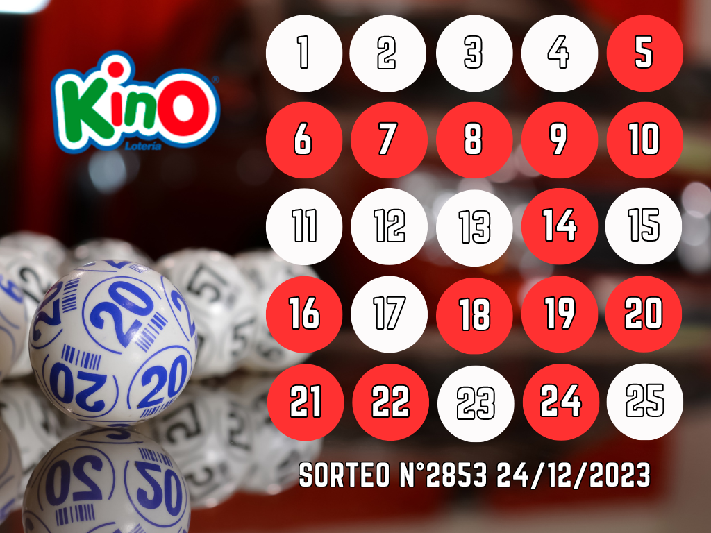 Resultados kino sorteo 2853 domingo 24 diciembre.