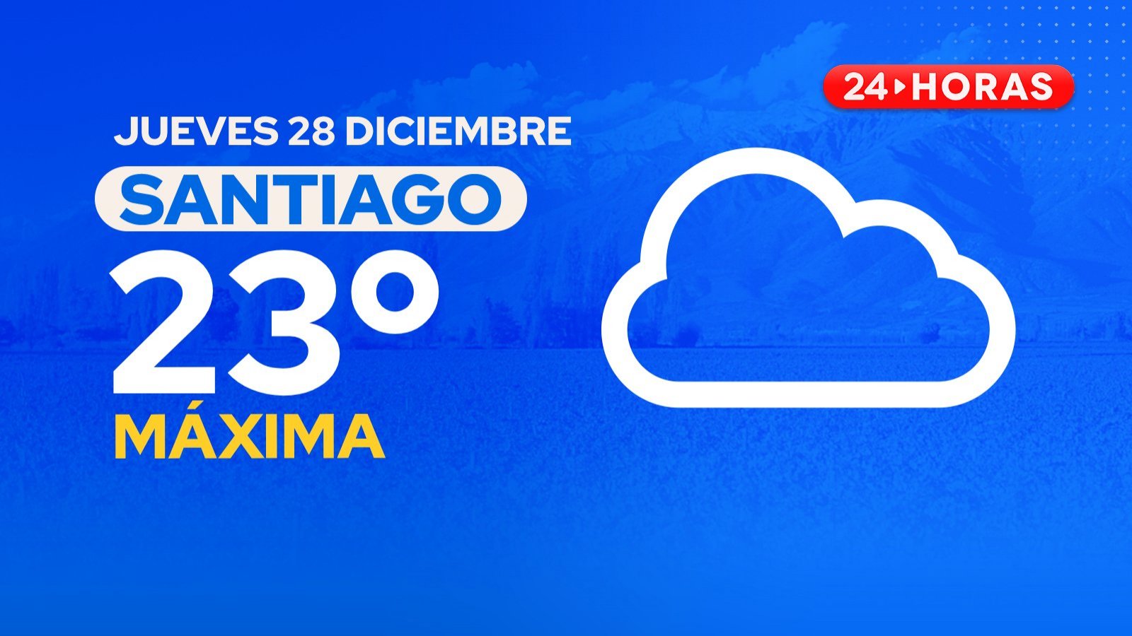 El tiempo en Santiago: jueves 28 diciembre 2023