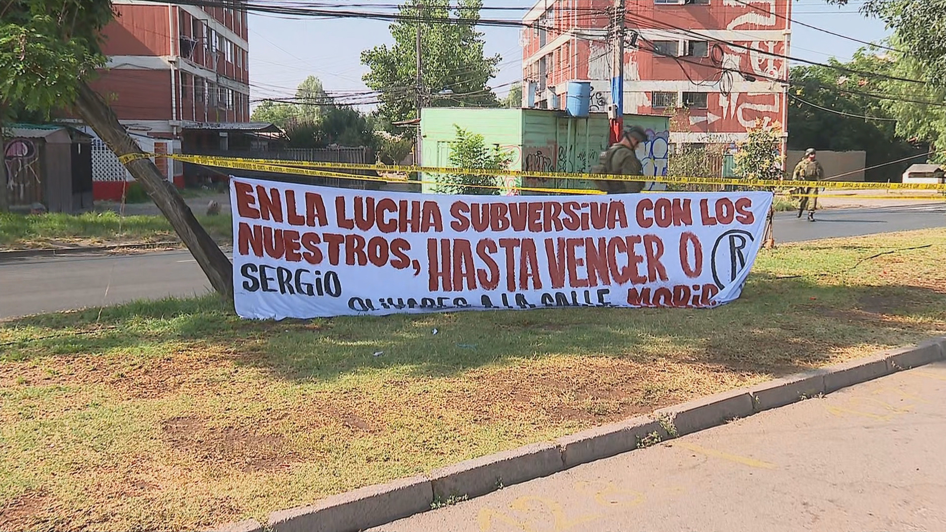 Lienzo en Estación Central.