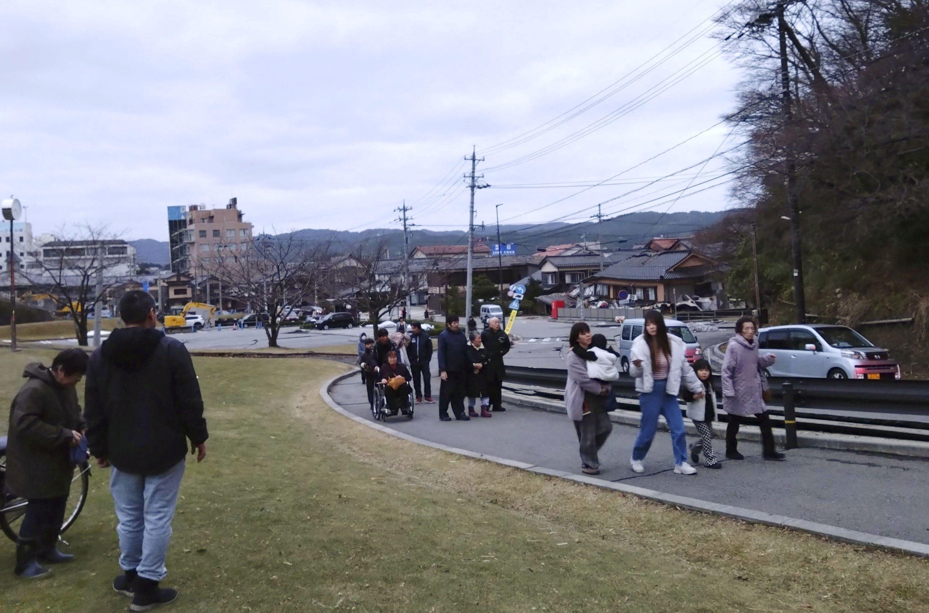 Evacuación de residentes en Wajima