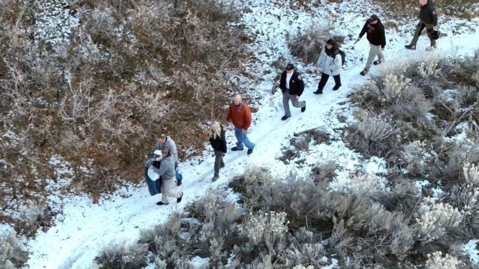 Kai en el operativo de rescate en Utah. 