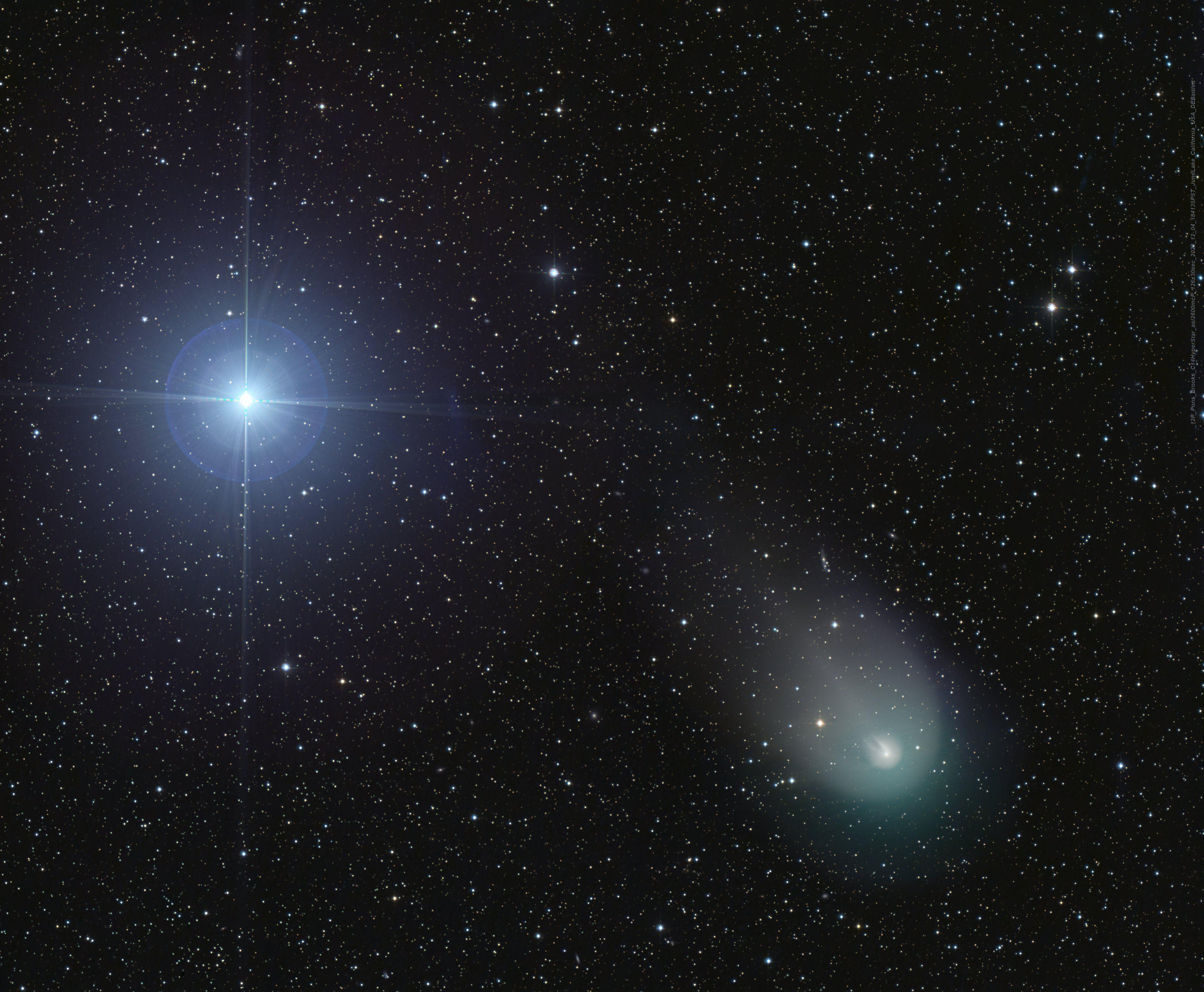 El cometa 12P/Pons-Brooks visto con un telescopio