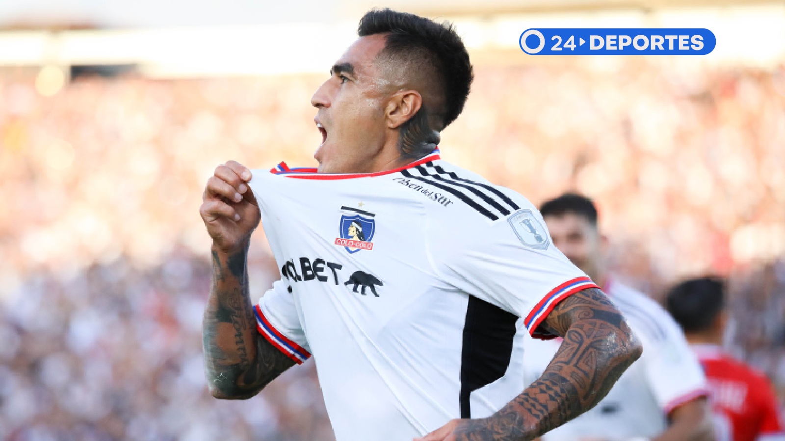 Darío Lezcano jugando por Colo Colo