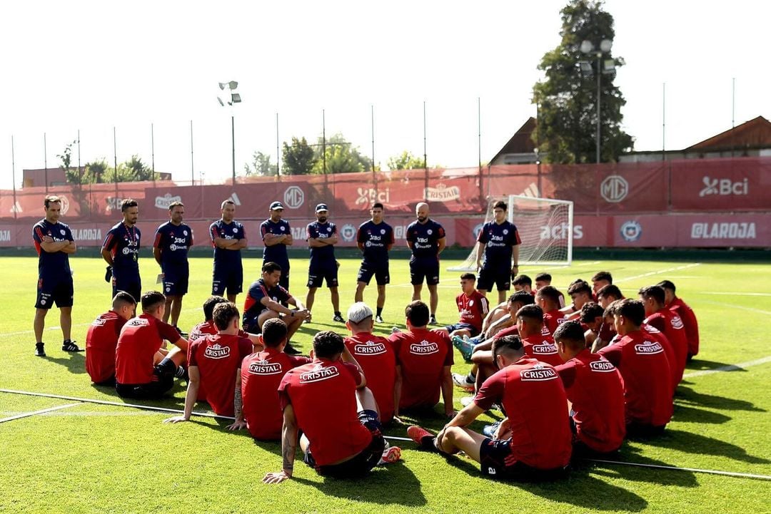 Nicolás Córdova entrenando con la Sub 23