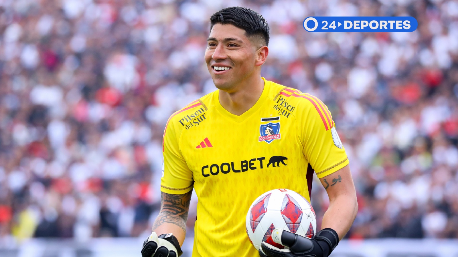 Brayan Cortés jugando por Colo Colo