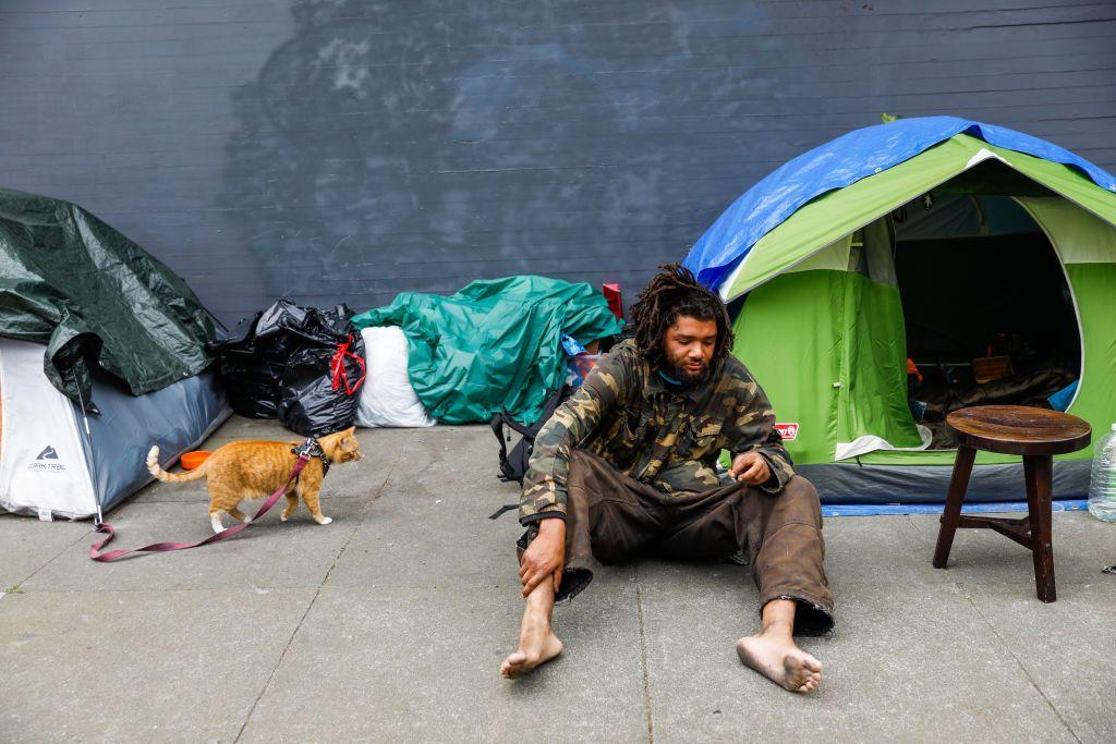 Un sin hogar en San Francisco