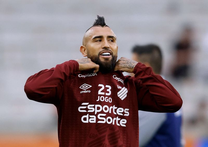 Arturo Vidal entrenando