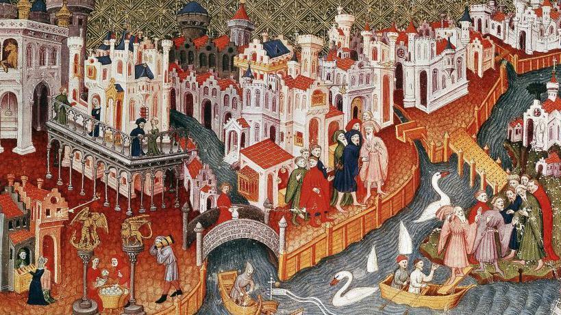 Ilustración medieval basada en los relatos de Marco Polo