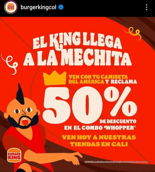 Publicidad de una cadena de comida rápida respecot a Arturo Vidal