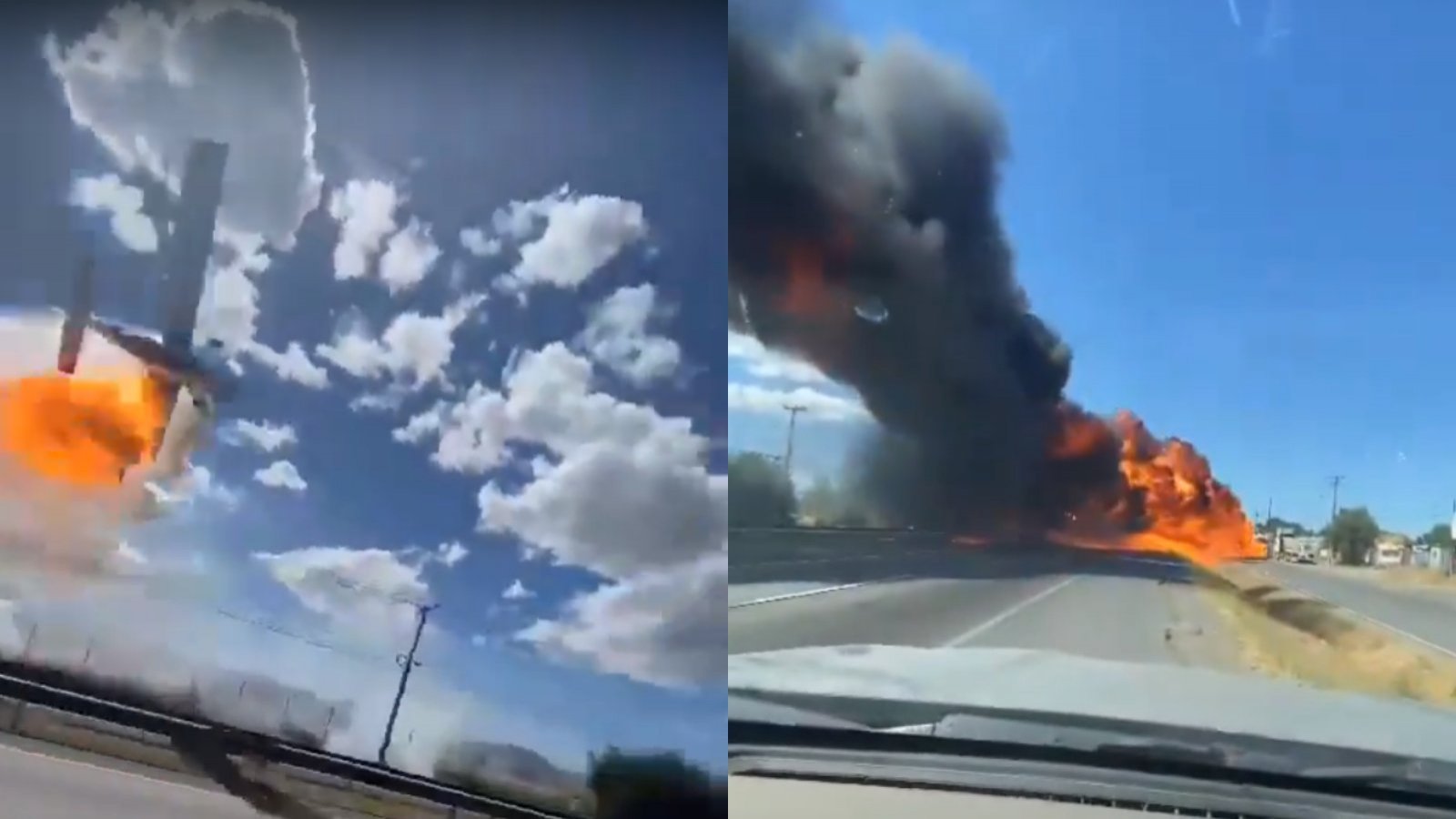 Accidente en Talca: Estos son los videos testimoniales de avioneta estrellada en Ruta 5