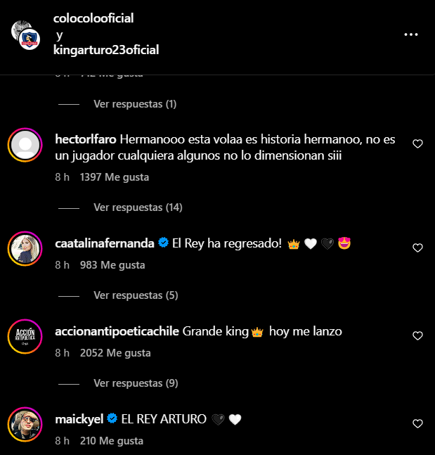 Comentarios por el arribo de Arturo Vidal