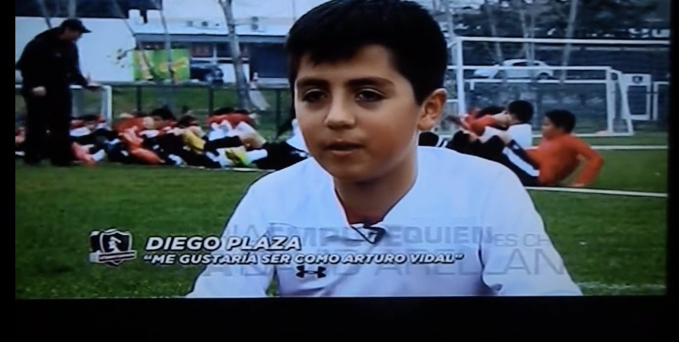 Diego Plaza diciendo que le gustaría ser como arturo vidal