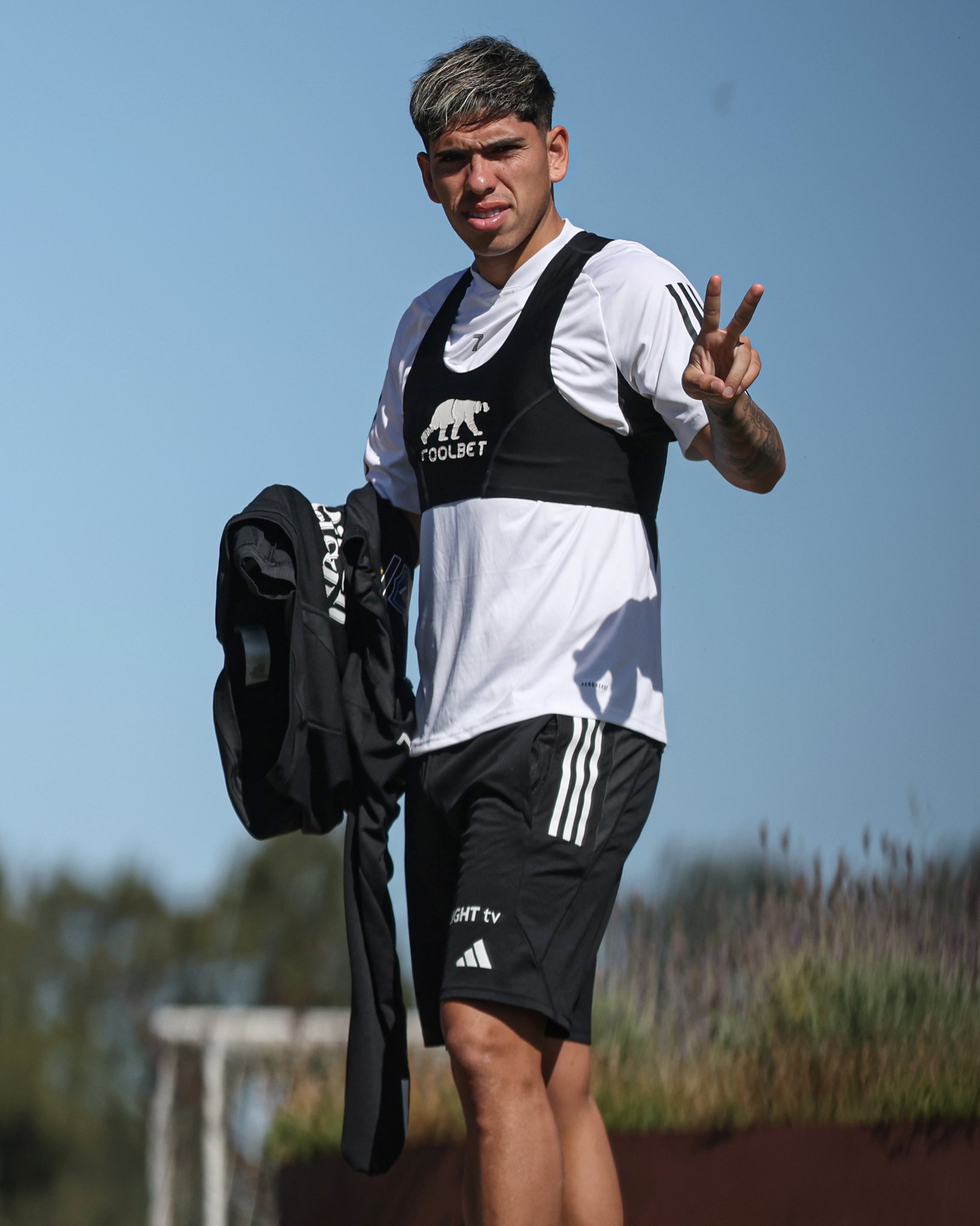 Carlos Palacios entrenando con Colo Colo