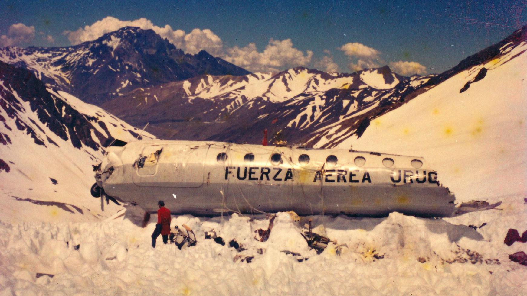 Los restos del avión. 