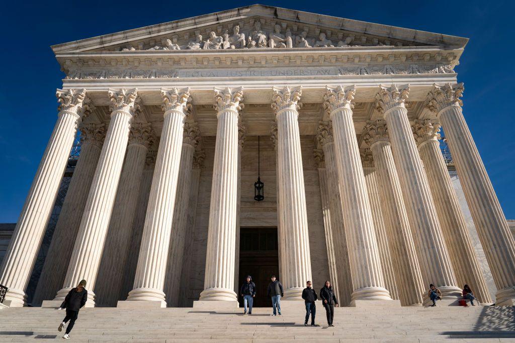 Fachada de la sede de la Corte Suprema de Estados Unidos. 