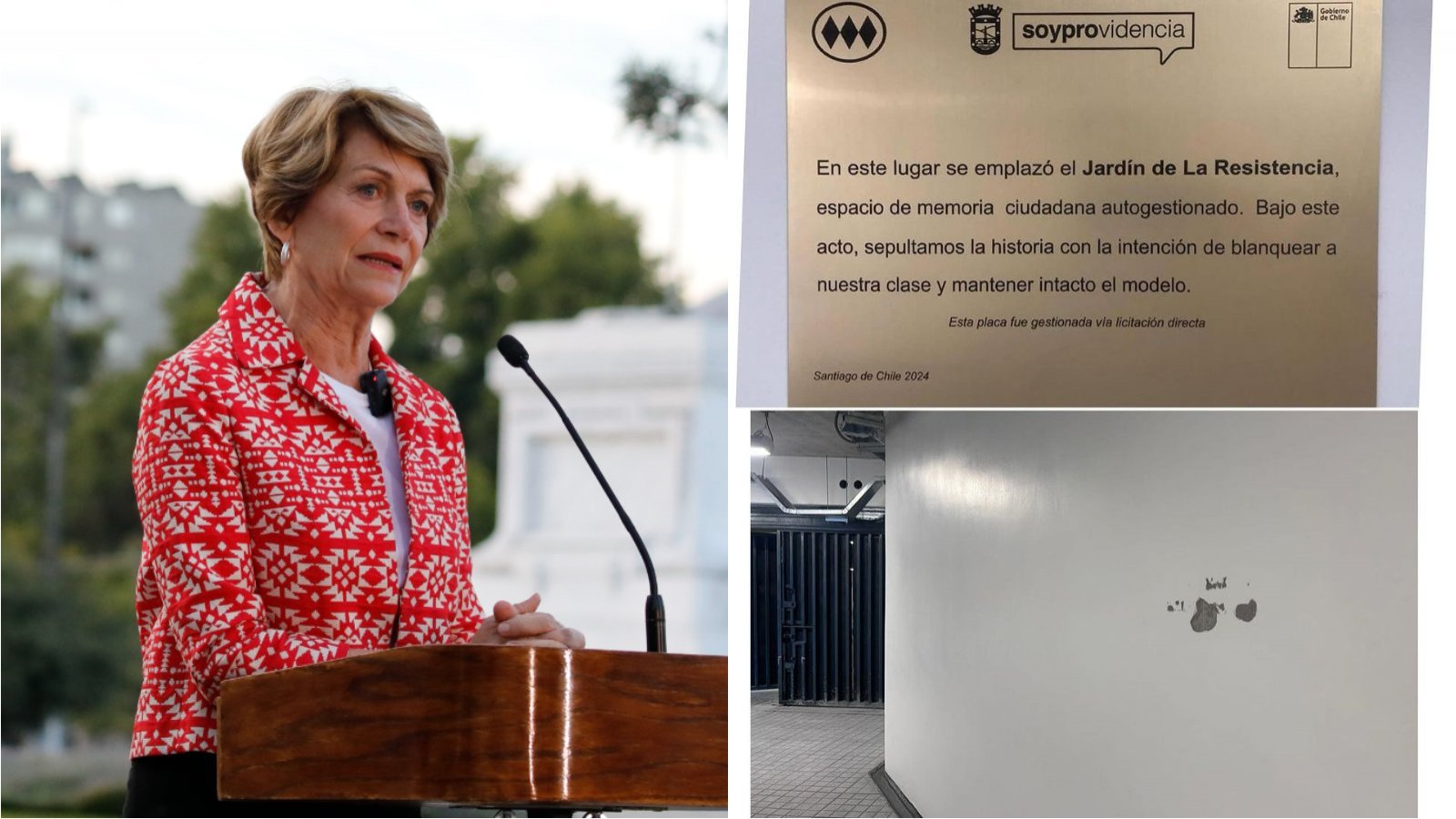 Evelyn Matthei rechaza instalación de plaza conmemorativa en Baquedano