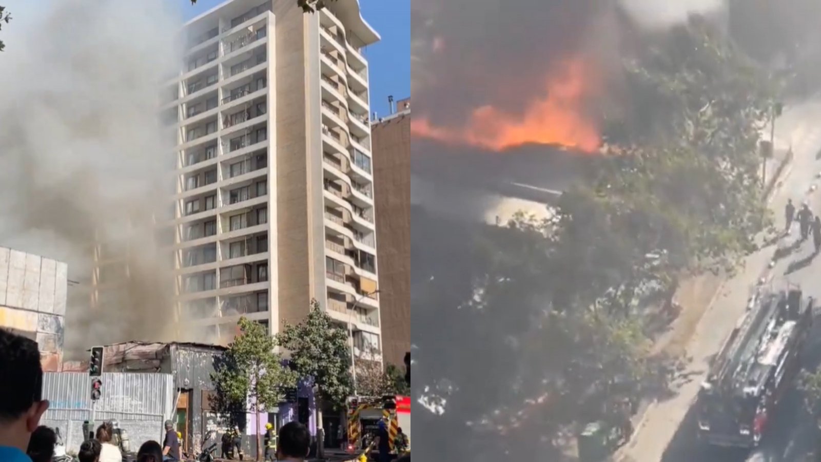 Se registra incendio en cité de Santiago Centro
