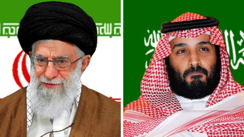 Ayatolá iraní, Alí Jamenei y el príncipe heredero saudita Mohammed bin Salman. 