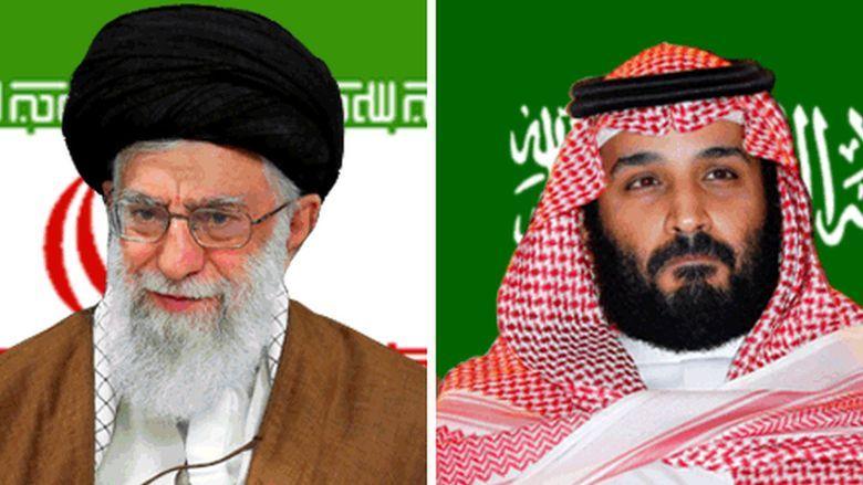 Ayatolá iraní, Alí Jamenei y el príncipe heredero saudita Mohammed bin Salman.