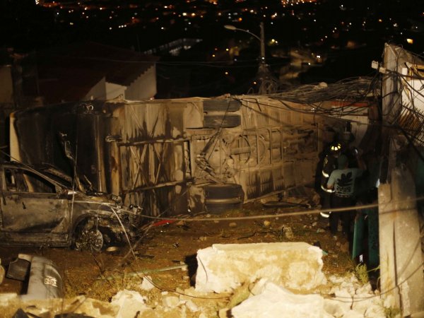 Bus desbarranca en Valparaíso