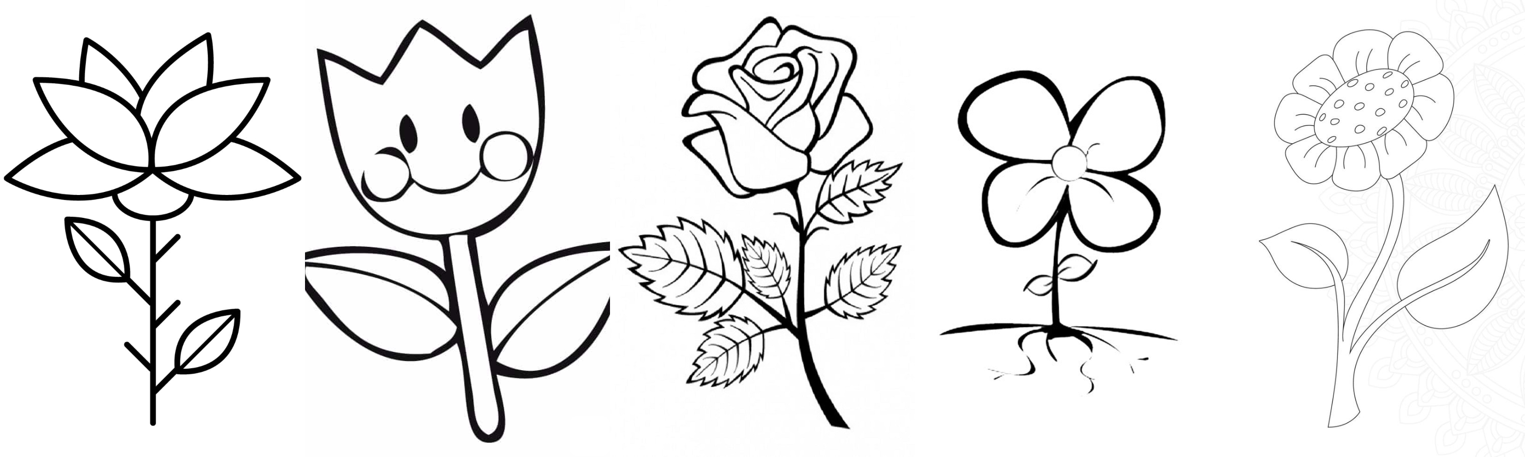 10 ideas de dibujos fáciles para hacer de flores