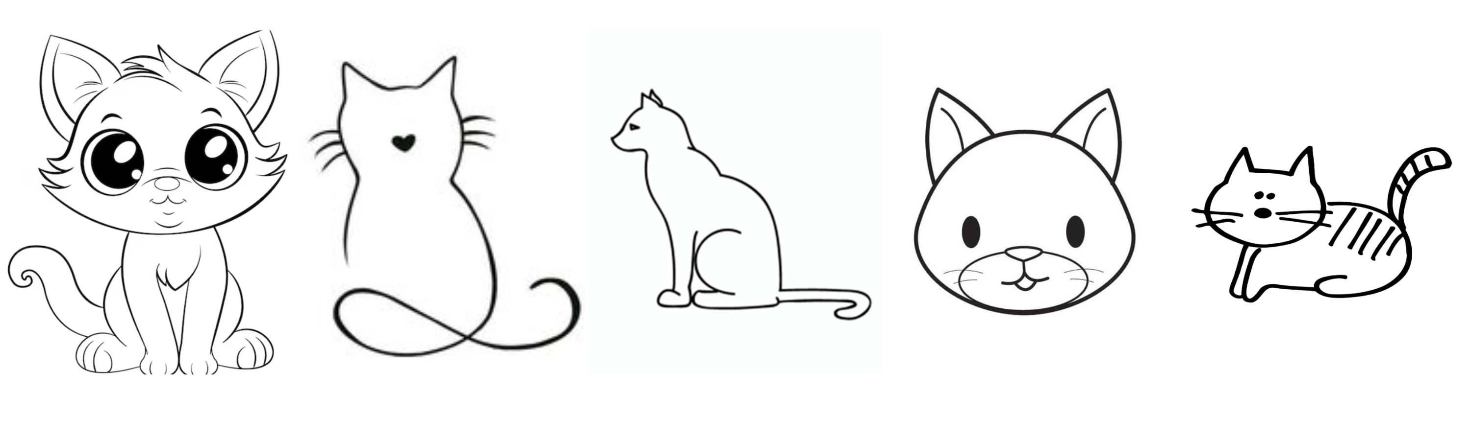 10 ideas de dibujos fáciles para hacer de gatos