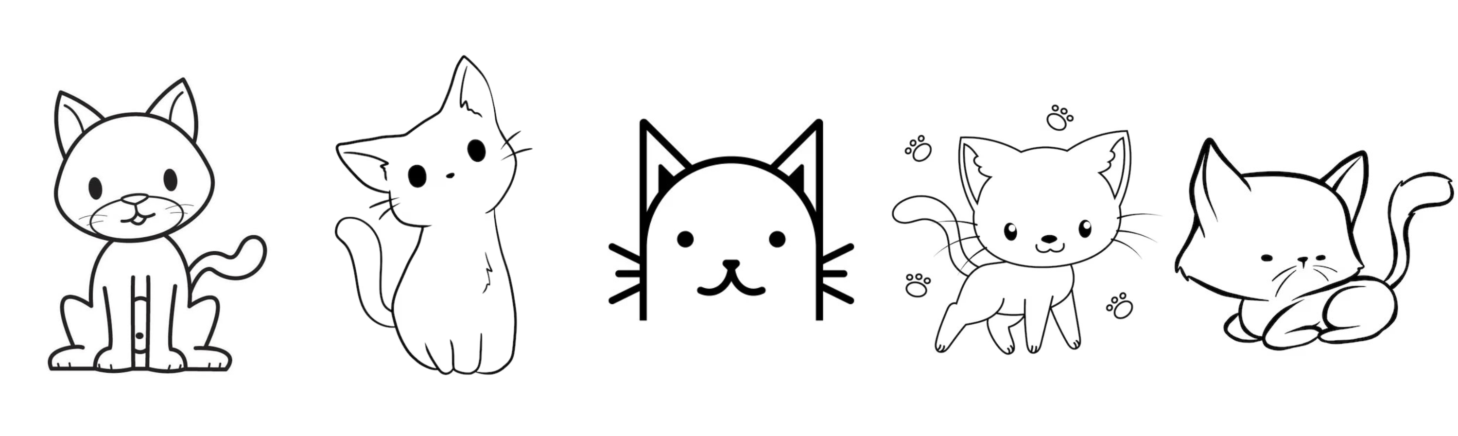 10 ideas de dibujos fáciles para hacer de gatos