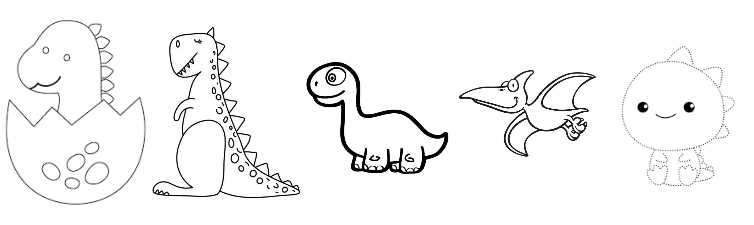 10 ideas de dibujos fáciles para hacer de dinosaurios