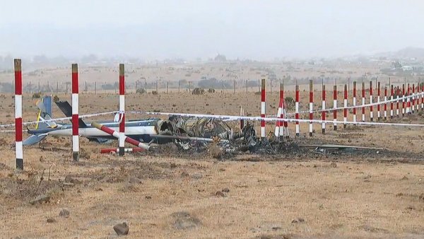 Helicóptero capotado de La PDI