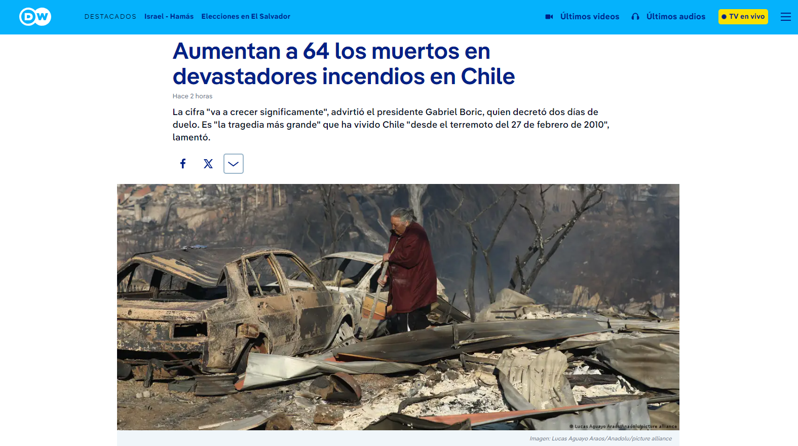 Incendios en Chile