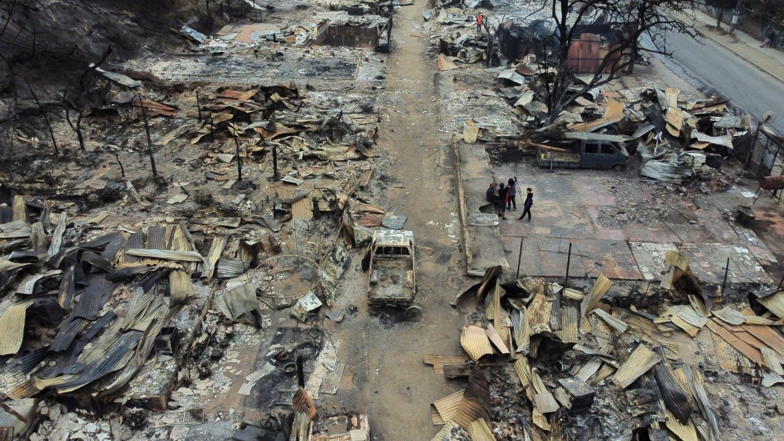 Consecuencias de los incendios en Viña del Mar.