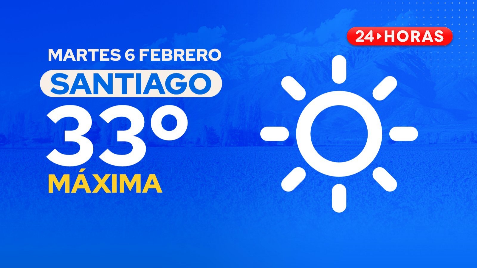 El tiempo en Santiago: martes 6 de febrero 2024