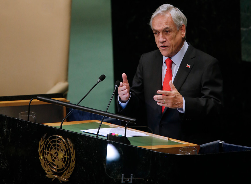 Sebastián Piñera en la Asamblea General de la ONU (2018)