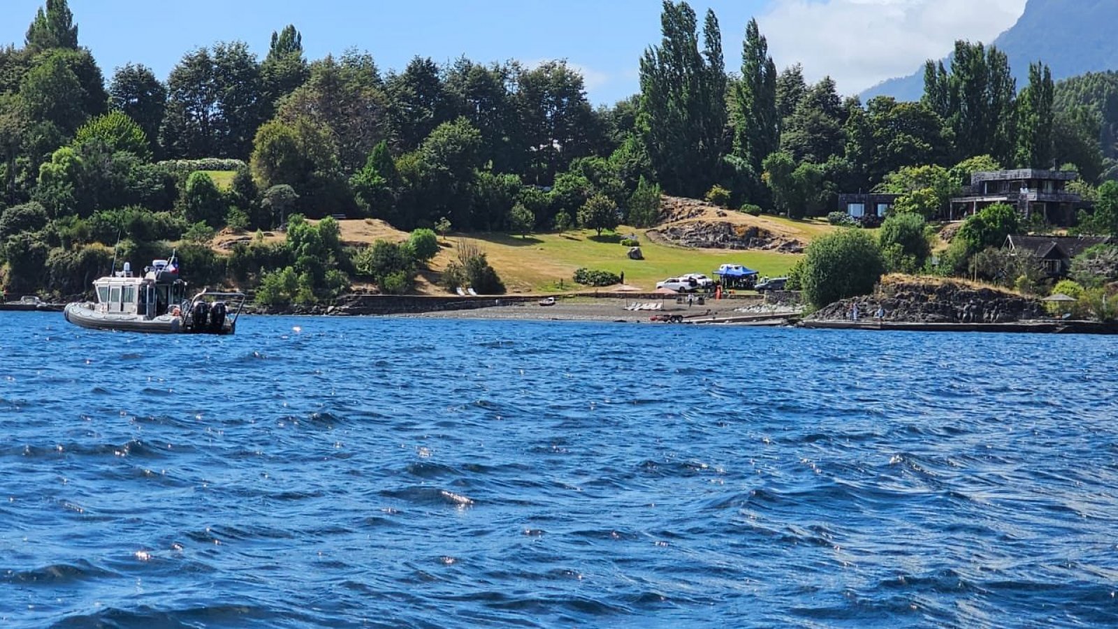 Lago ranco. helicóptero sebastián piñera