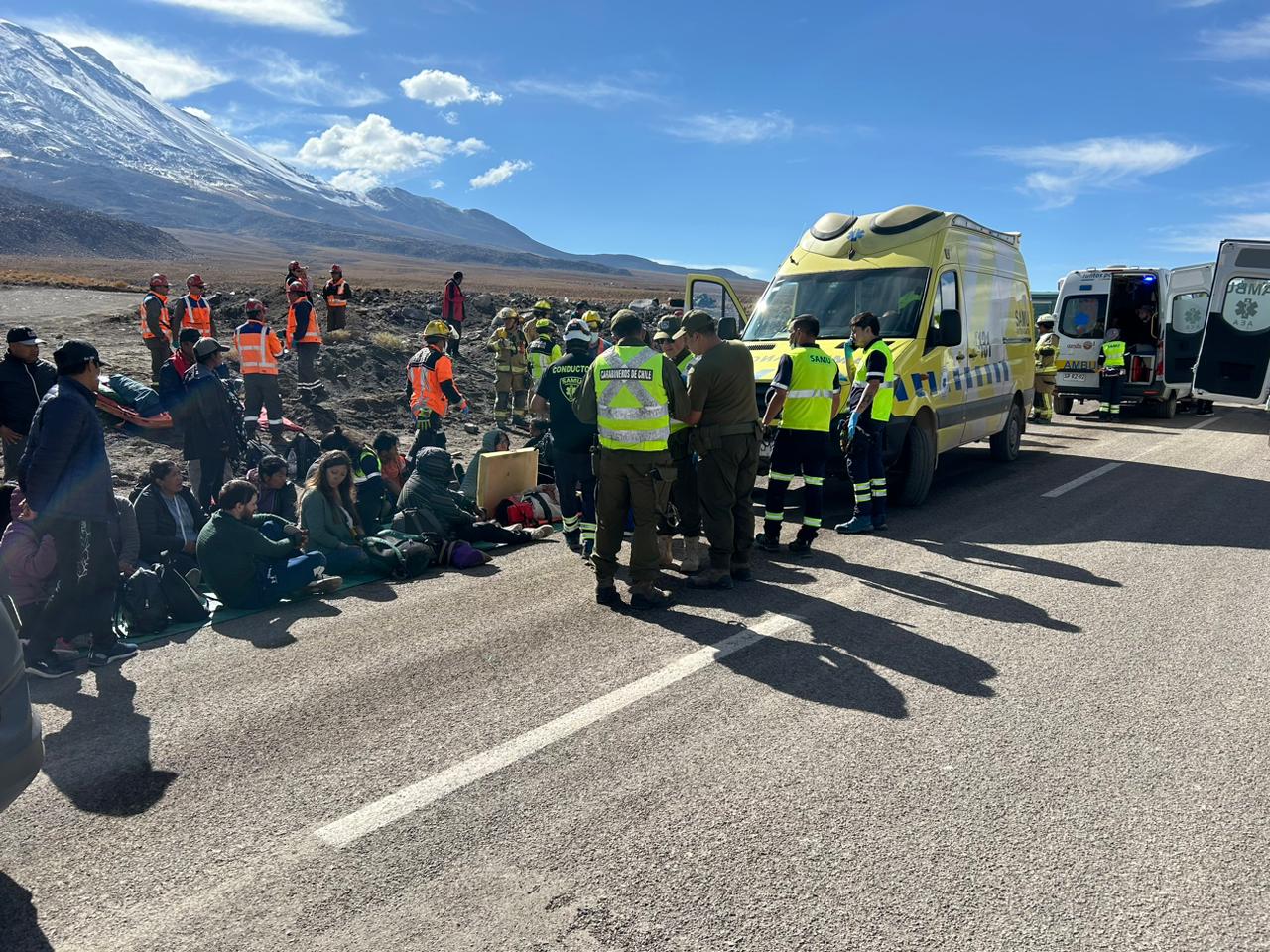 Heridos por accidente en Ollague