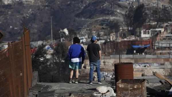Destrozos por incendios en Viña del Mar.