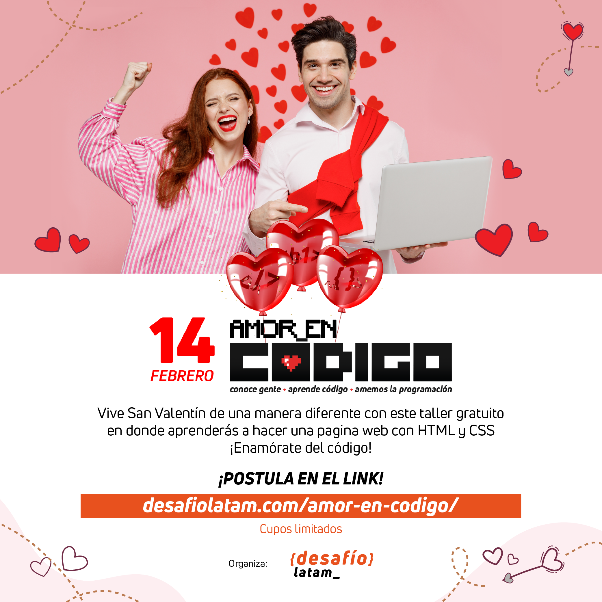 Amor en codigo para el 14 de febrero