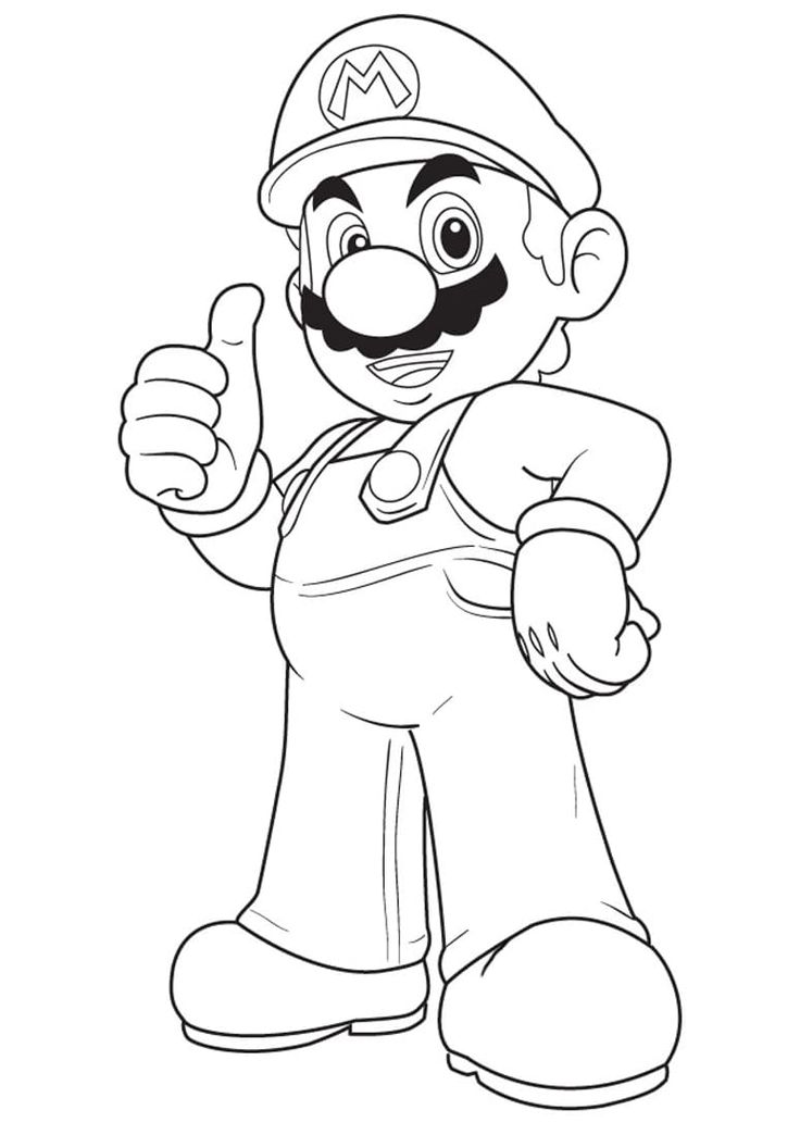 10 dibujos personajes de Mario Bros para colorear e imprimir