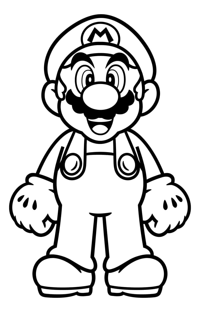 10 dibujos fáciles de Mario Bros para colorear e imprimir
