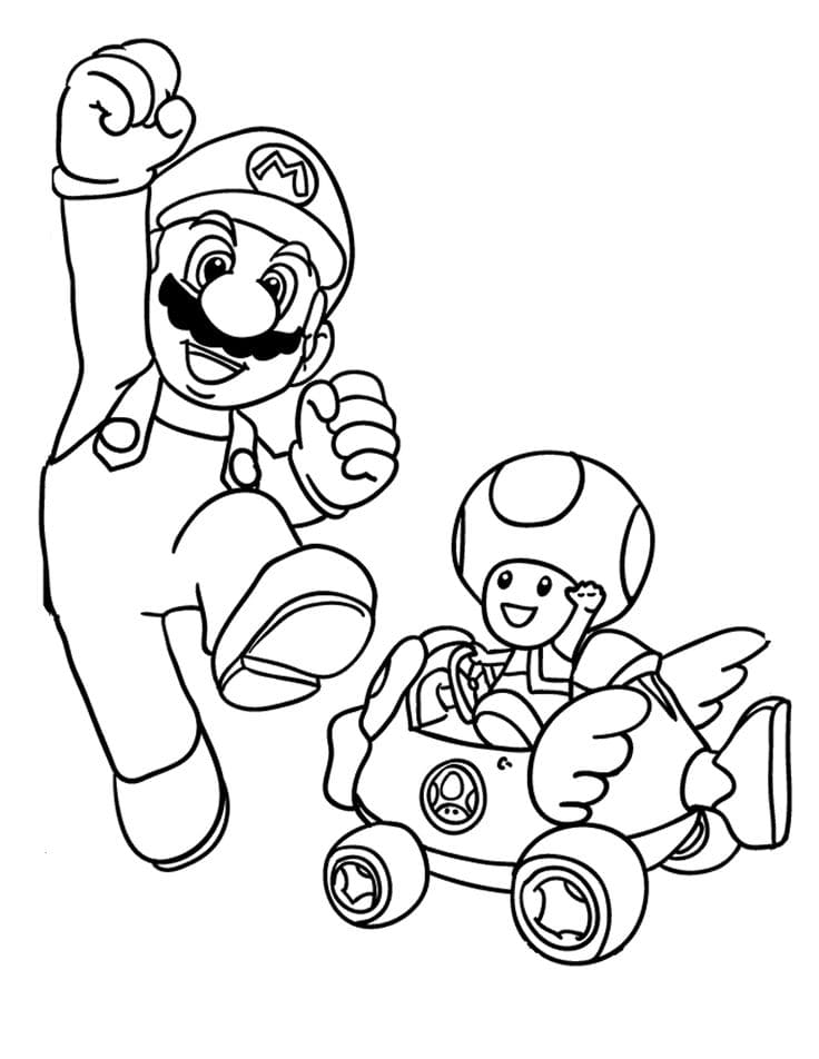 10 dibujos de Mario Bros y sus amigos para colorear e imprimir