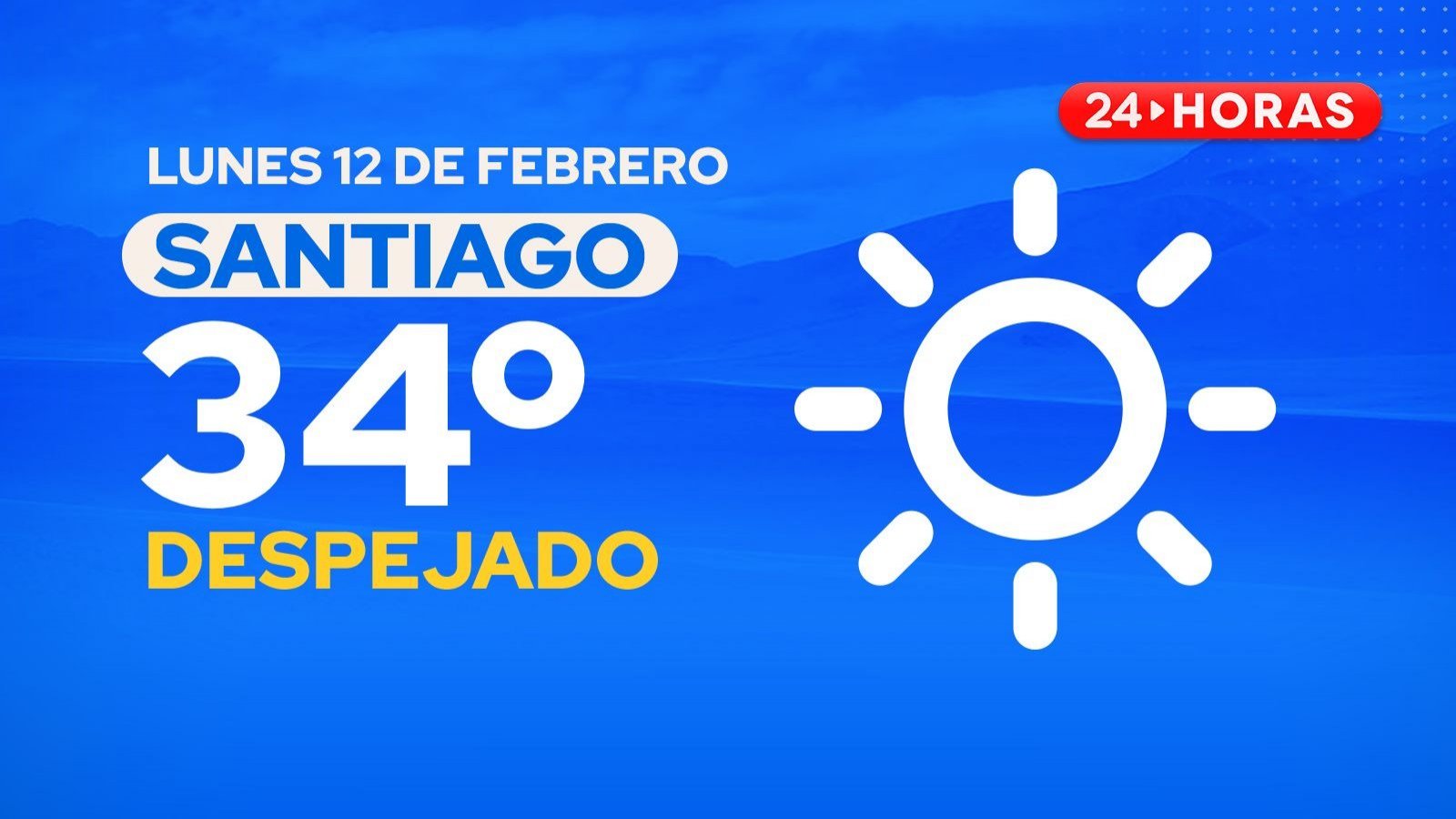 El tiempo en Santiago: lunes 12 de febrero 2024