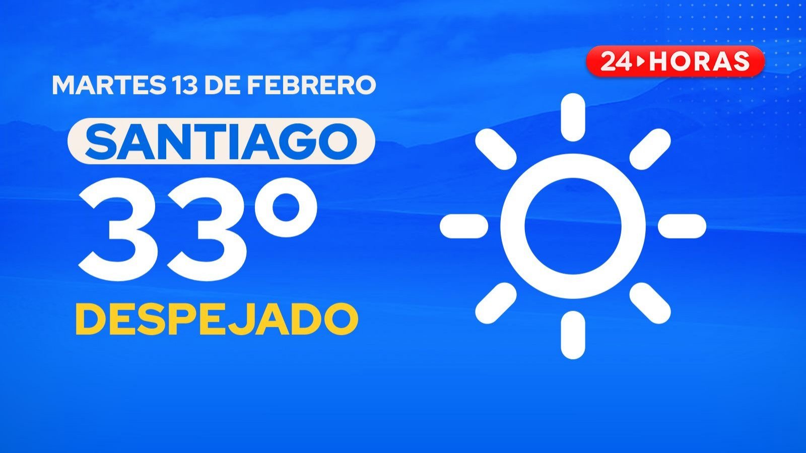 El tiempo en Santiago: martes 13 de febrero 2024