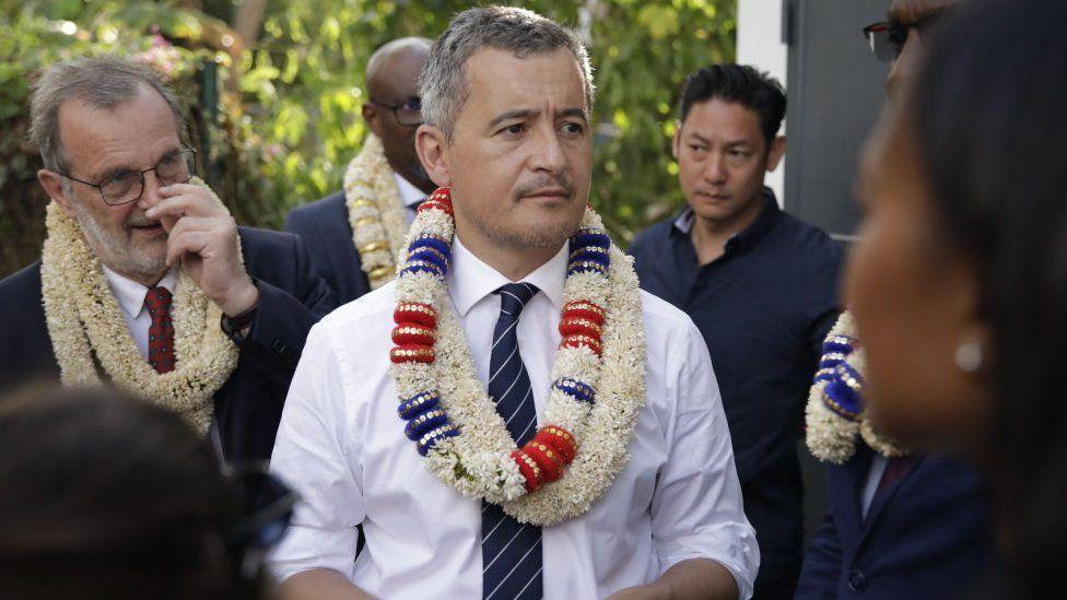 Gérald Darmanin, ministro francés del Interior y Territorios de Ultramar, en Mayotte