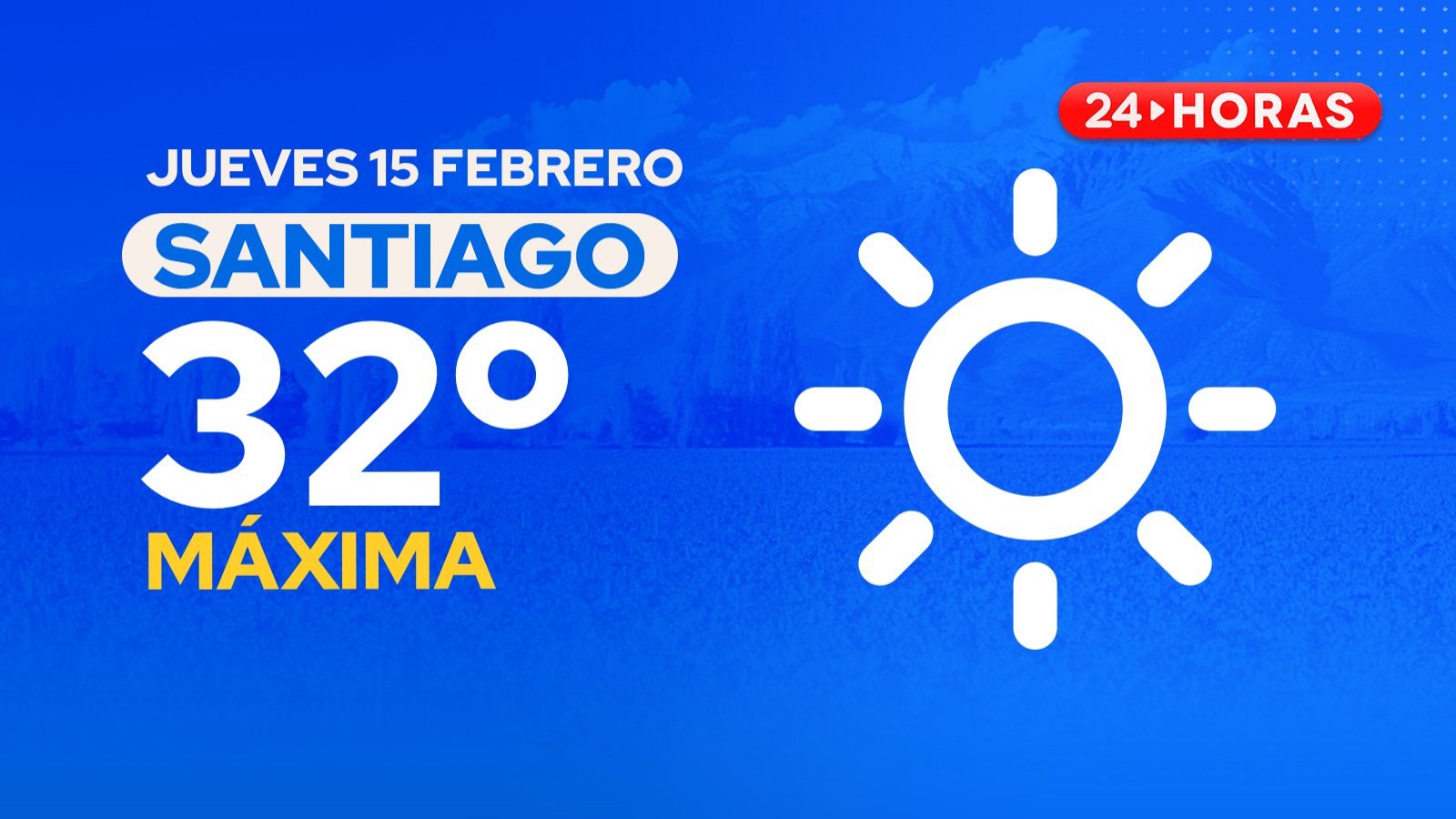 El tiempo en Santiago: jueves 15 de febrero 2024
