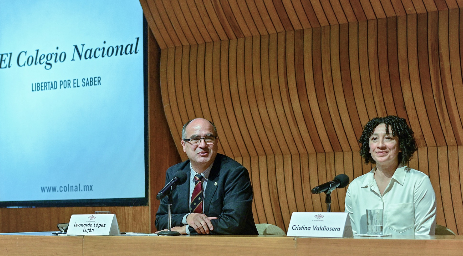 Leopoldo López y Cristina Valdiosera en la presentación del proyecto