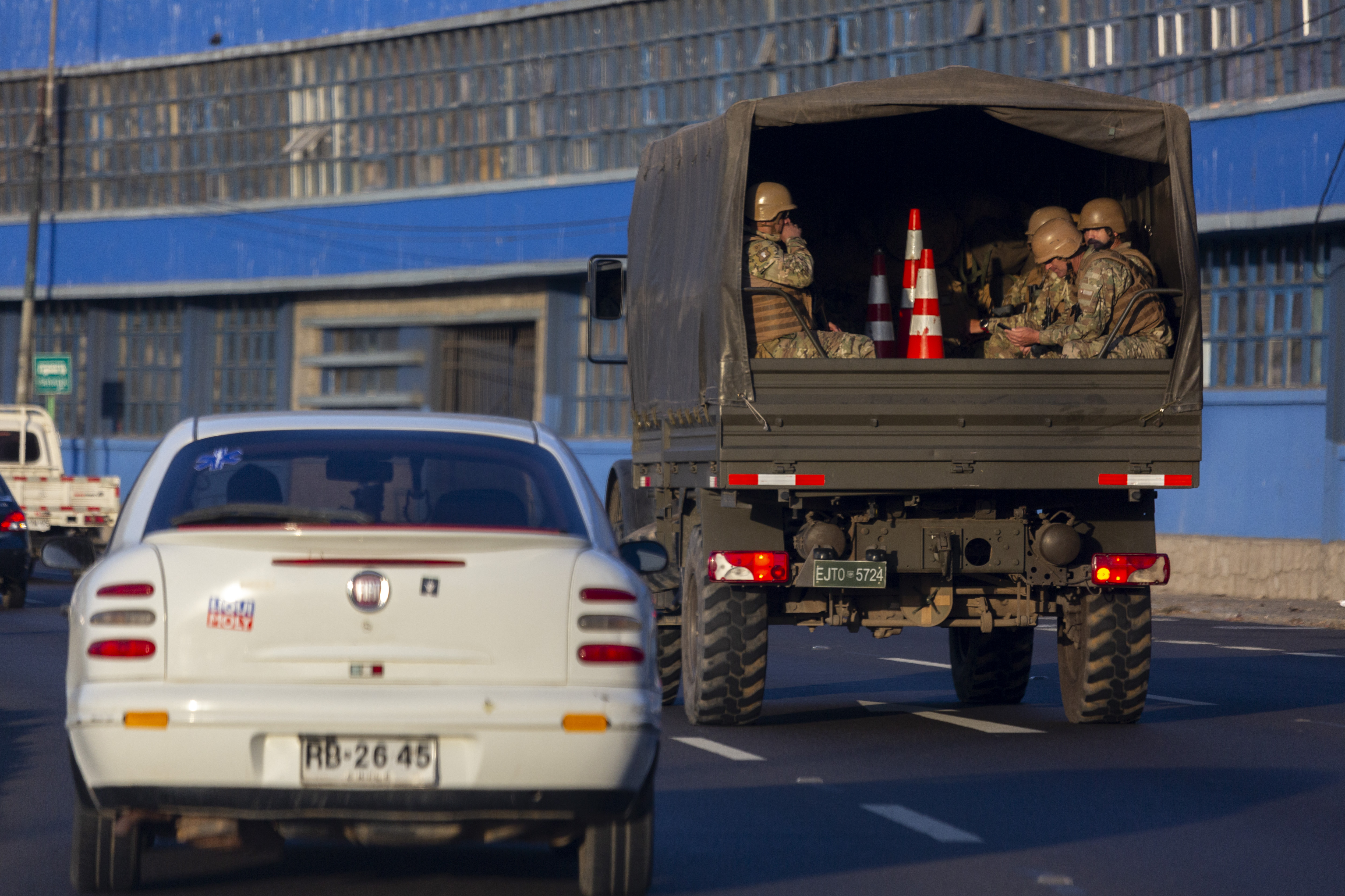 Militares en toque de queda en Viña del Mar.