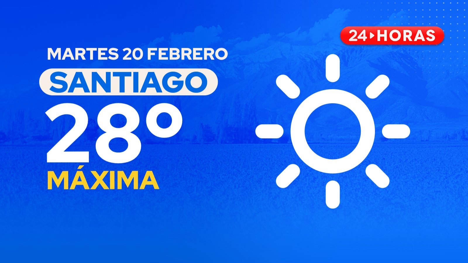 El tiempo en Santiago: martes 20 de febrero 2024